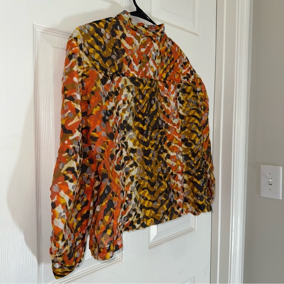 Ruby Rd. Multicolor Abstract Burn Out Button Up Jacket - Picture 10 of 13